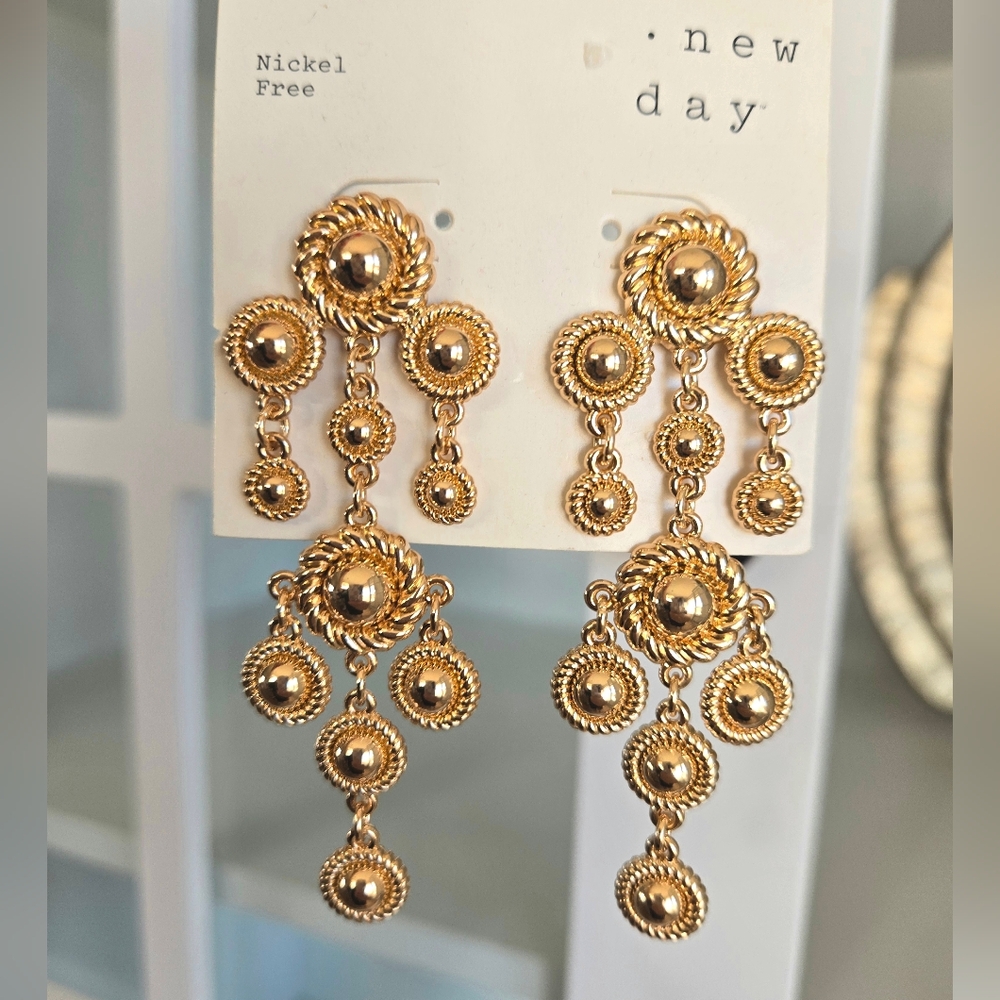 A New Day • Gold Statement Earrings
